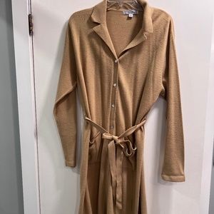 Long Tan Cardigan Size Large